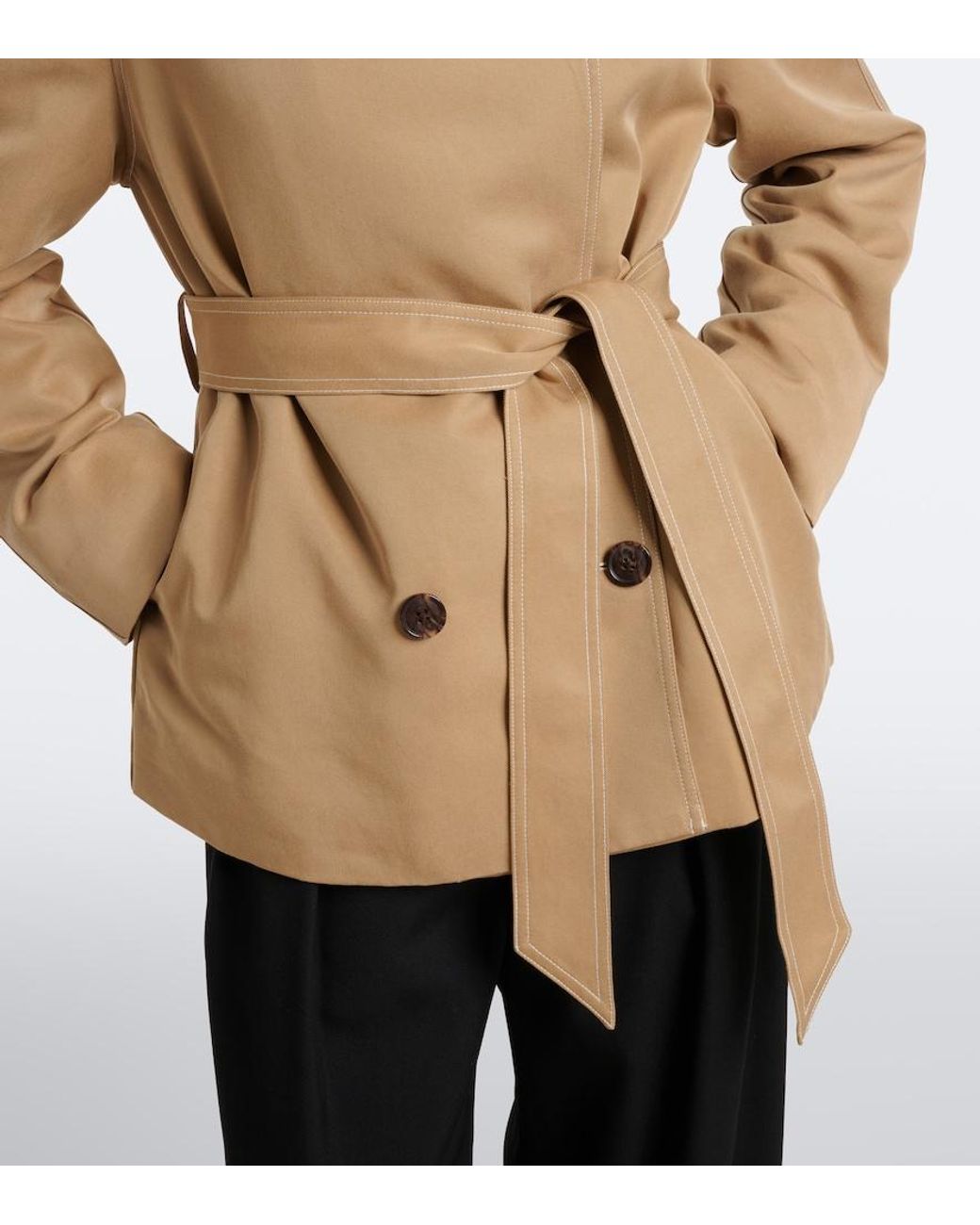 Varley Natural Maddox Double-Breasted Twill Jacket