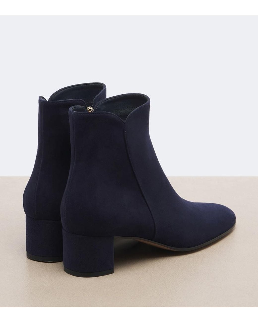 Gianvito Rossi Blue Lisa Suede Ankle Boots