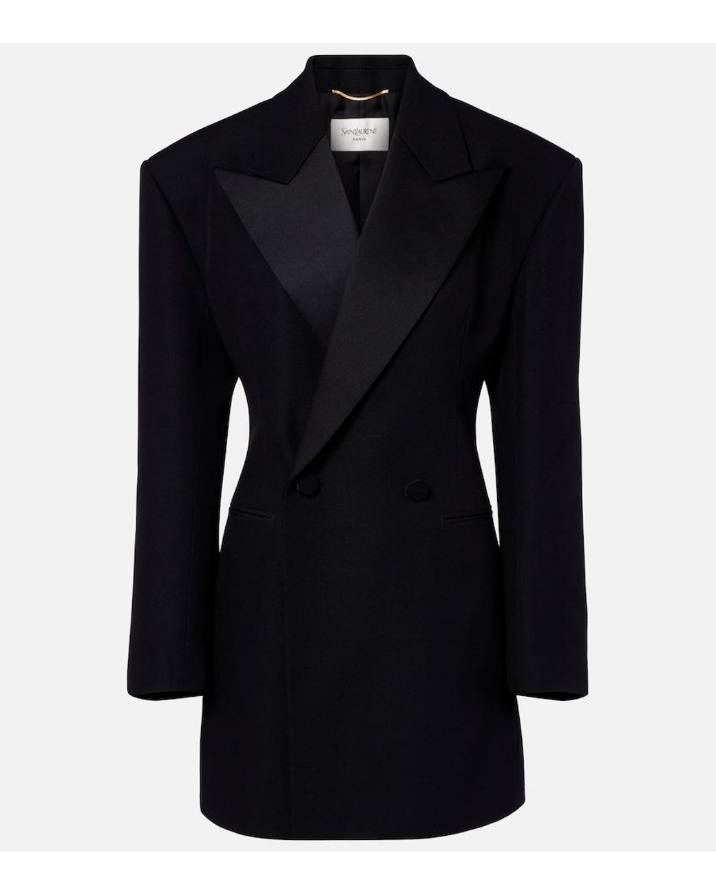 Saint Laurent Black Wool-Blend Blazer