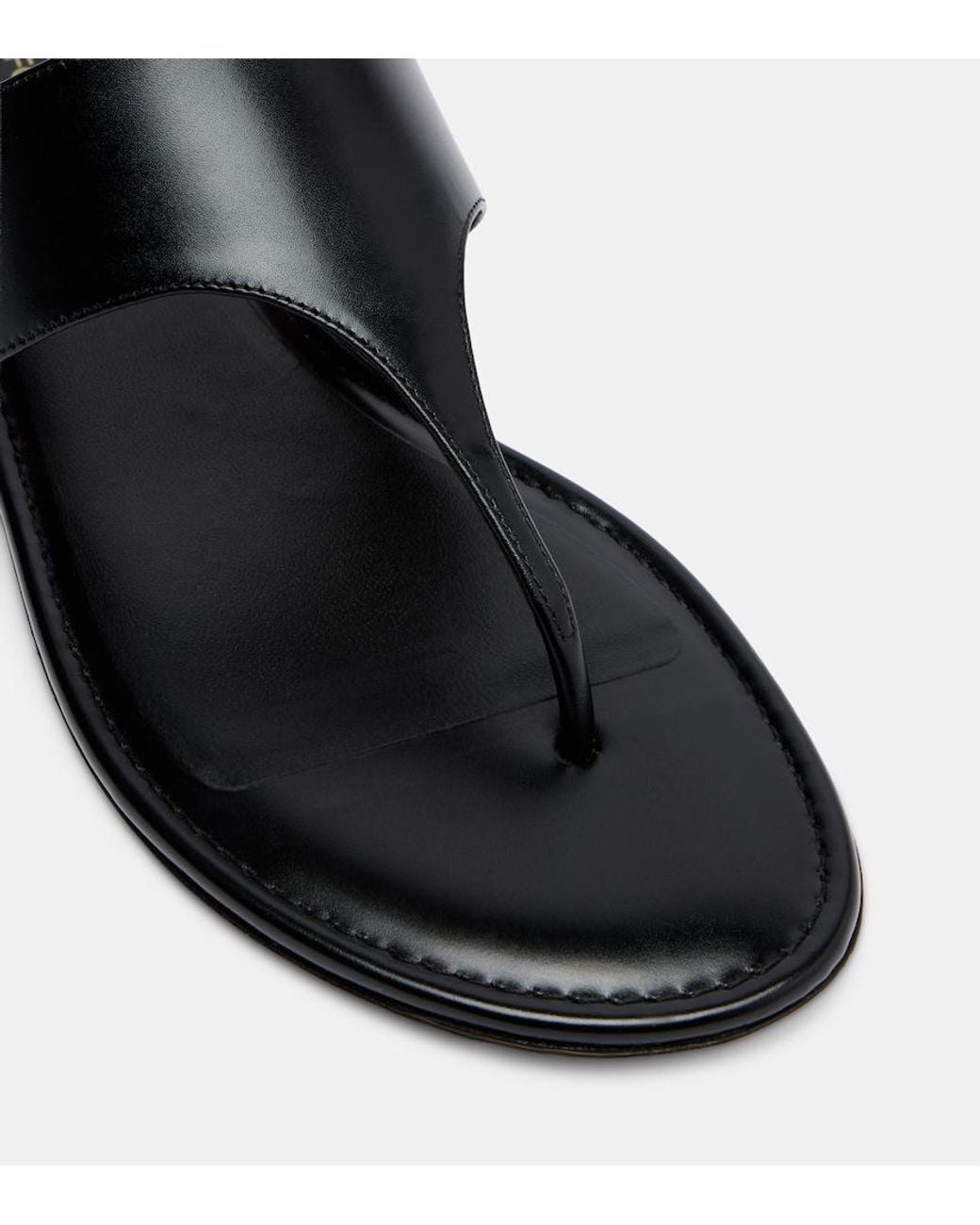 Tom Ford Black Lina Leather Thong Sandals