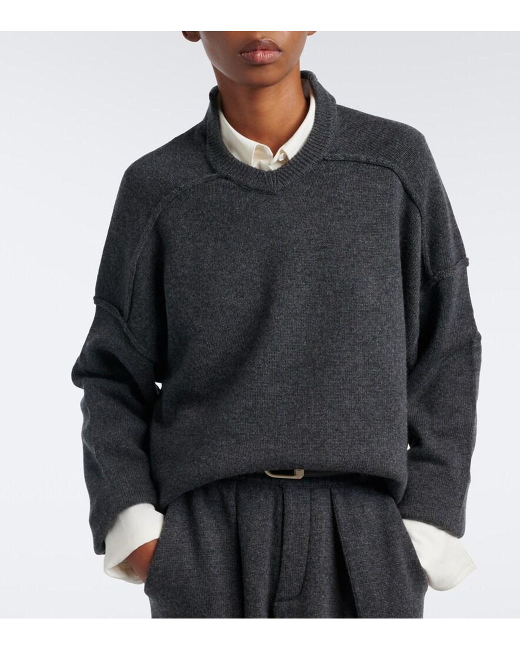 Coperni Gray Wool And Cashmere Sweater