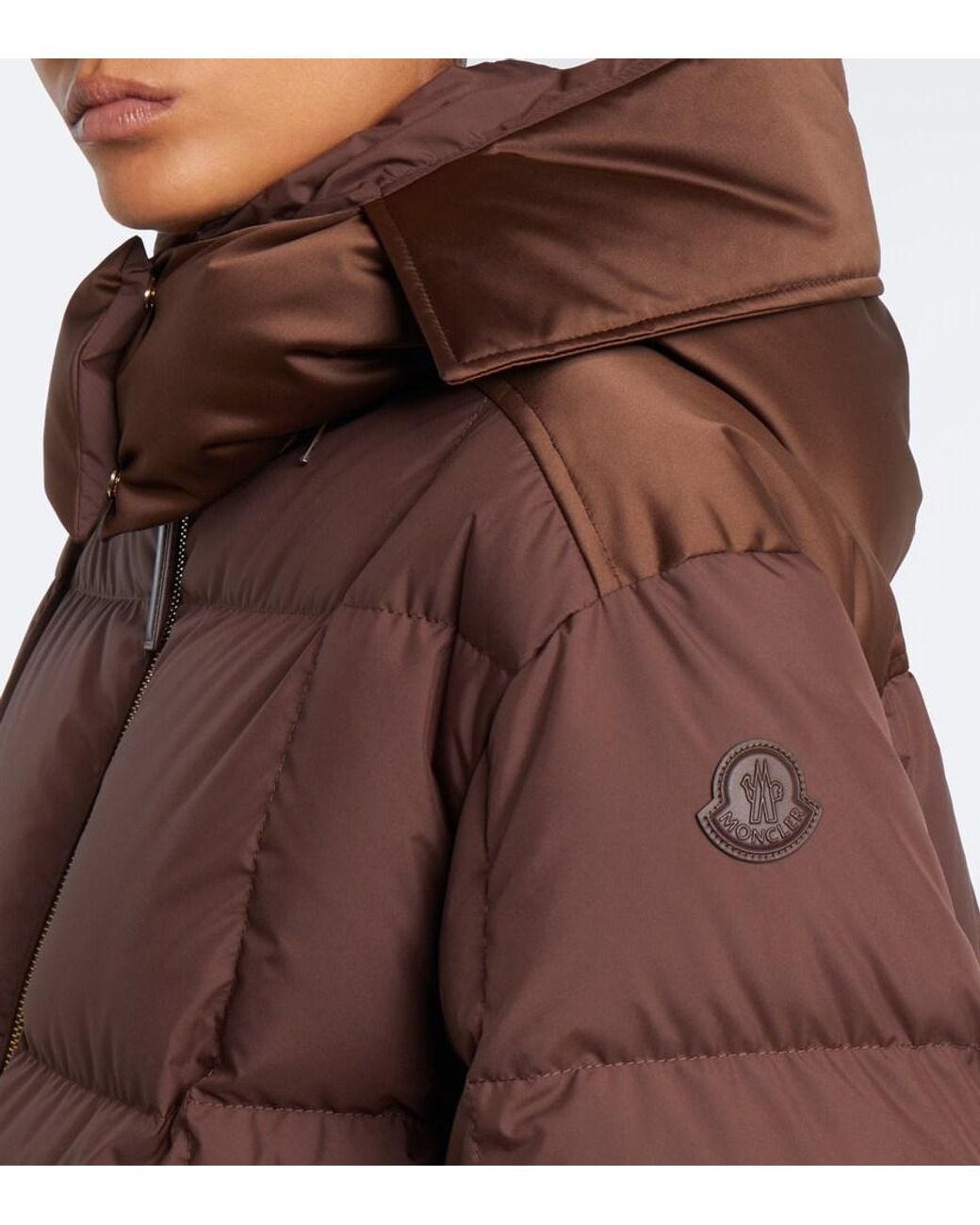 Moncler Brown Legerete Hooded Down Jacket
