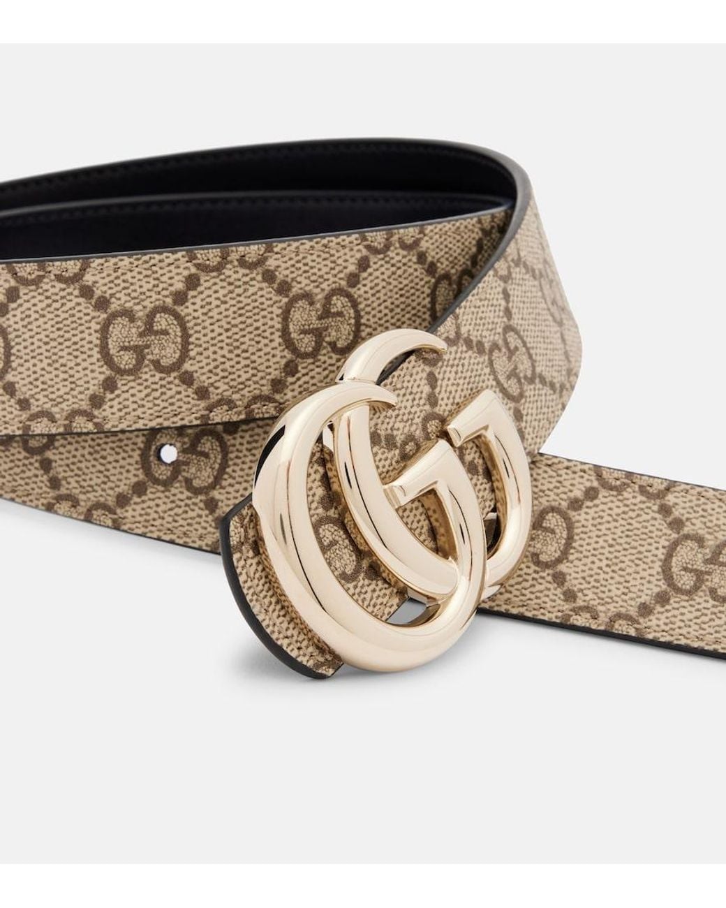Gucci Black Gg Reversible Leather Belt
