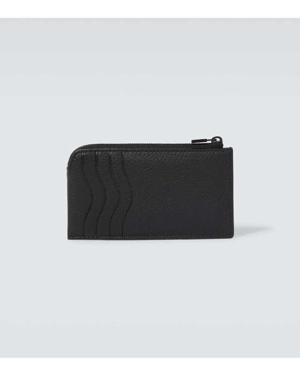 Loro Piana Black Extra Leather Card Case for men