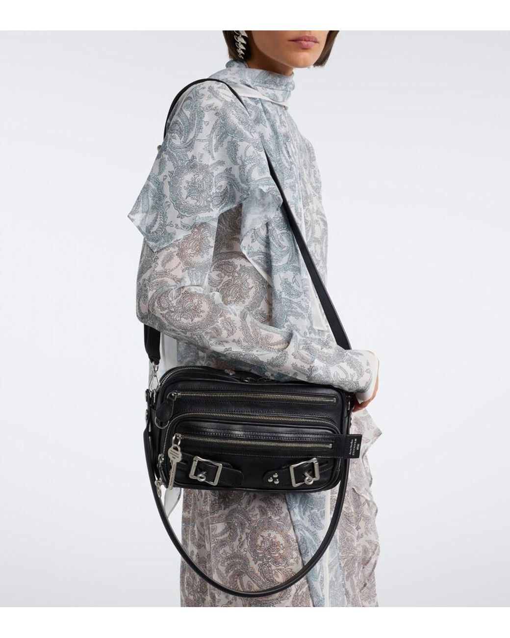 Acne Black Camero Party Leather Shoulder Bag