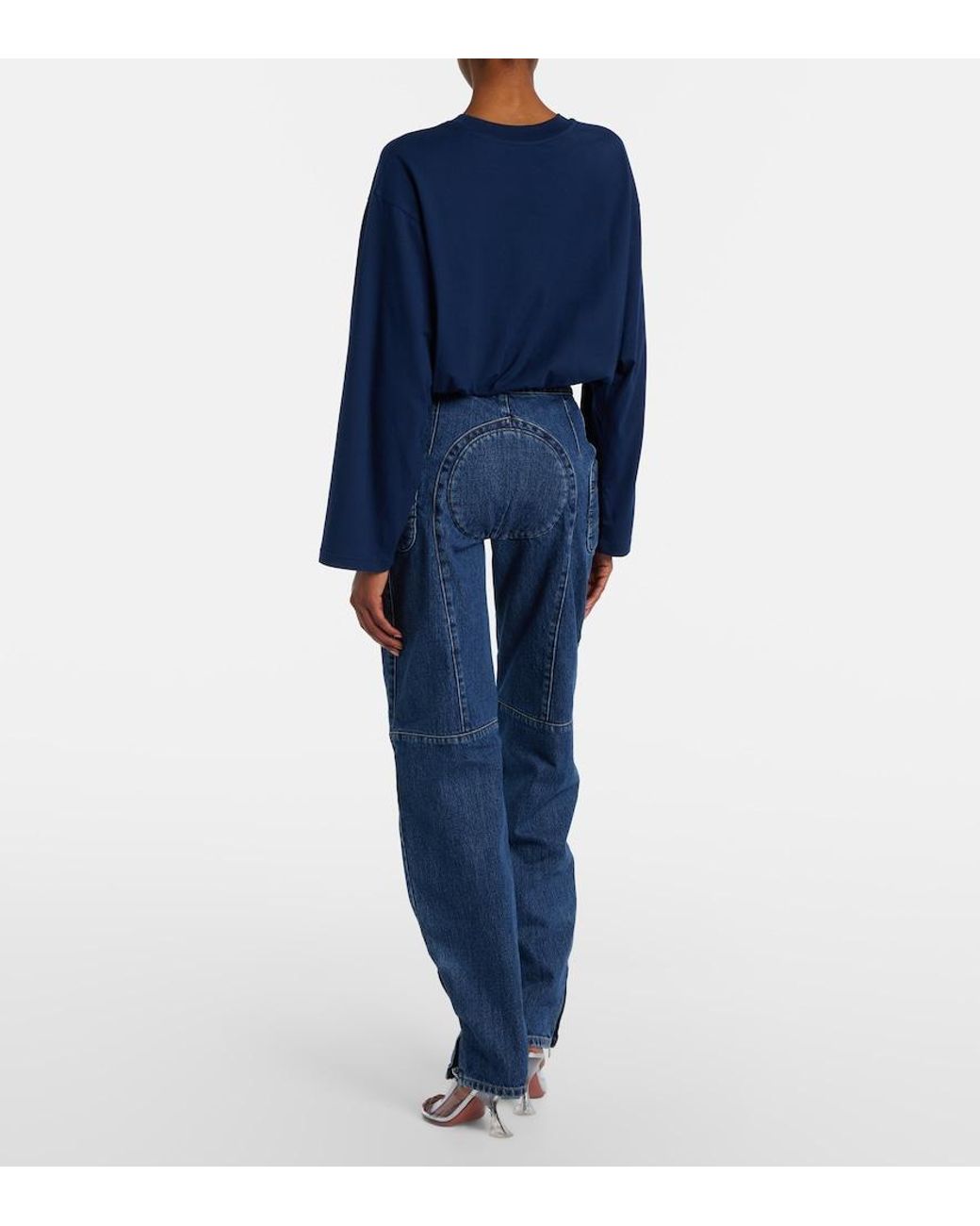 Jean Paul Gaultier Blue Patchwork Jeans