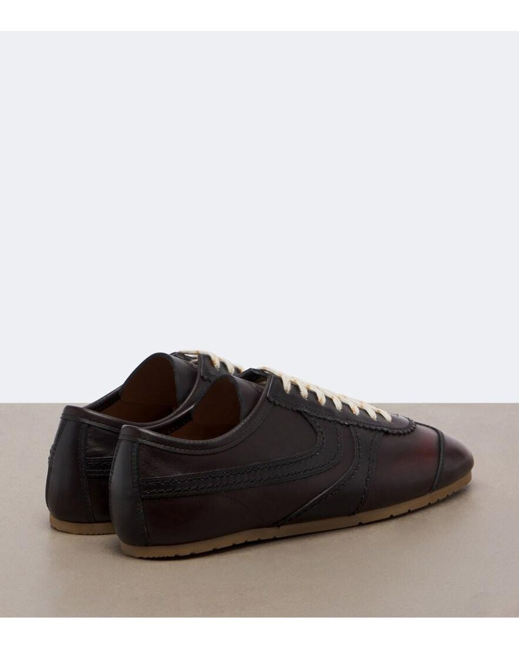 Dries Van Noten Brown Leather Sneakers