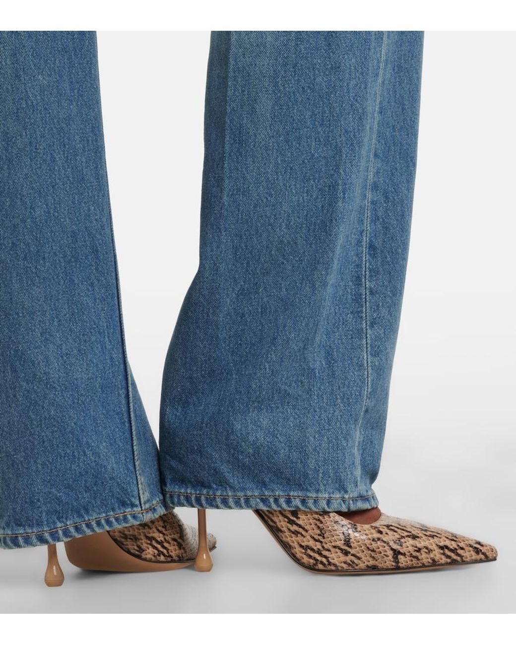 Jimmy Choo Brown Ixia Snake-Effect Leather Pumps