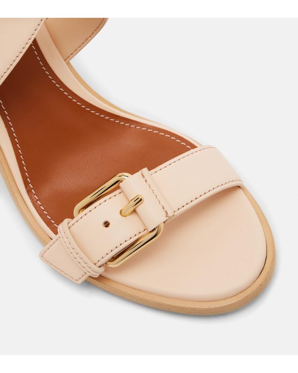 Zimmermann Brown Orla 85 Leather Sandals