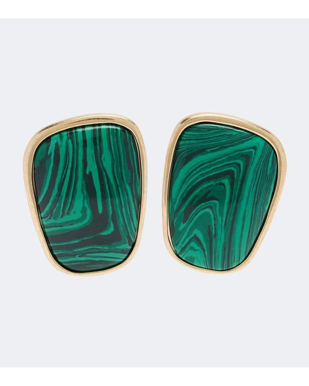 Acne Green Embellished Clip-On Earrings