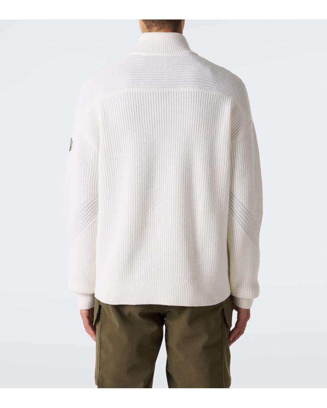 Fusalp White Hesyo Wool And Cashmere Half-Zip Sweater for men
