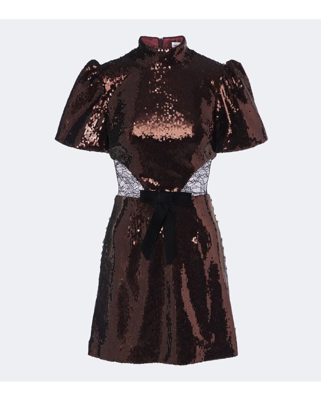 Rebecca Vallance Black Cece Cutout Sequined Minidress
