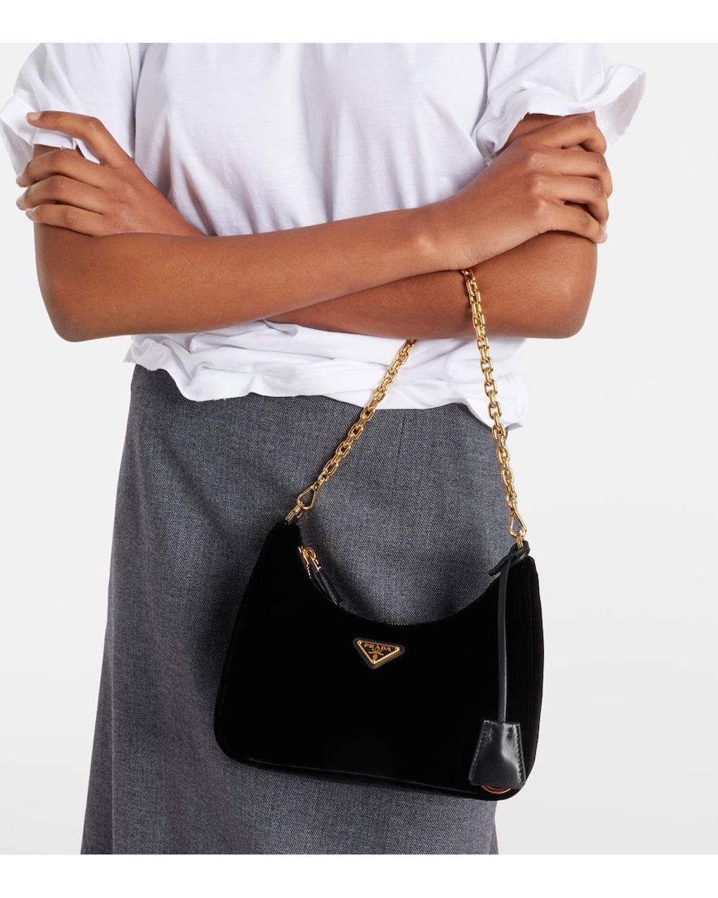 Borsa A Spalla Re-Edition Mini di Prada in Black