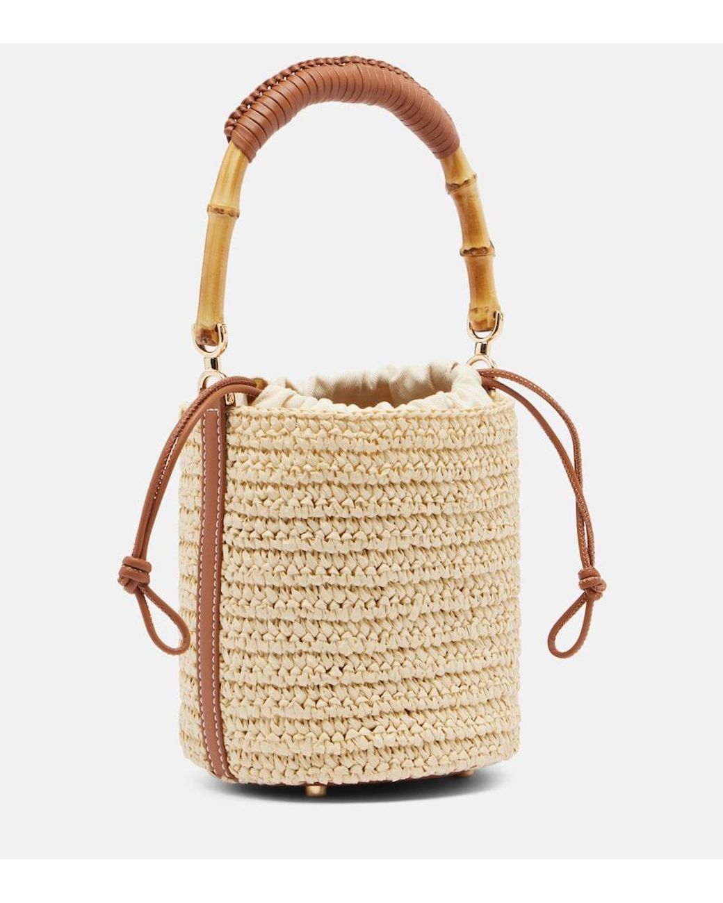 Borsa A Secchiello Small di Self-Portrait in Natural