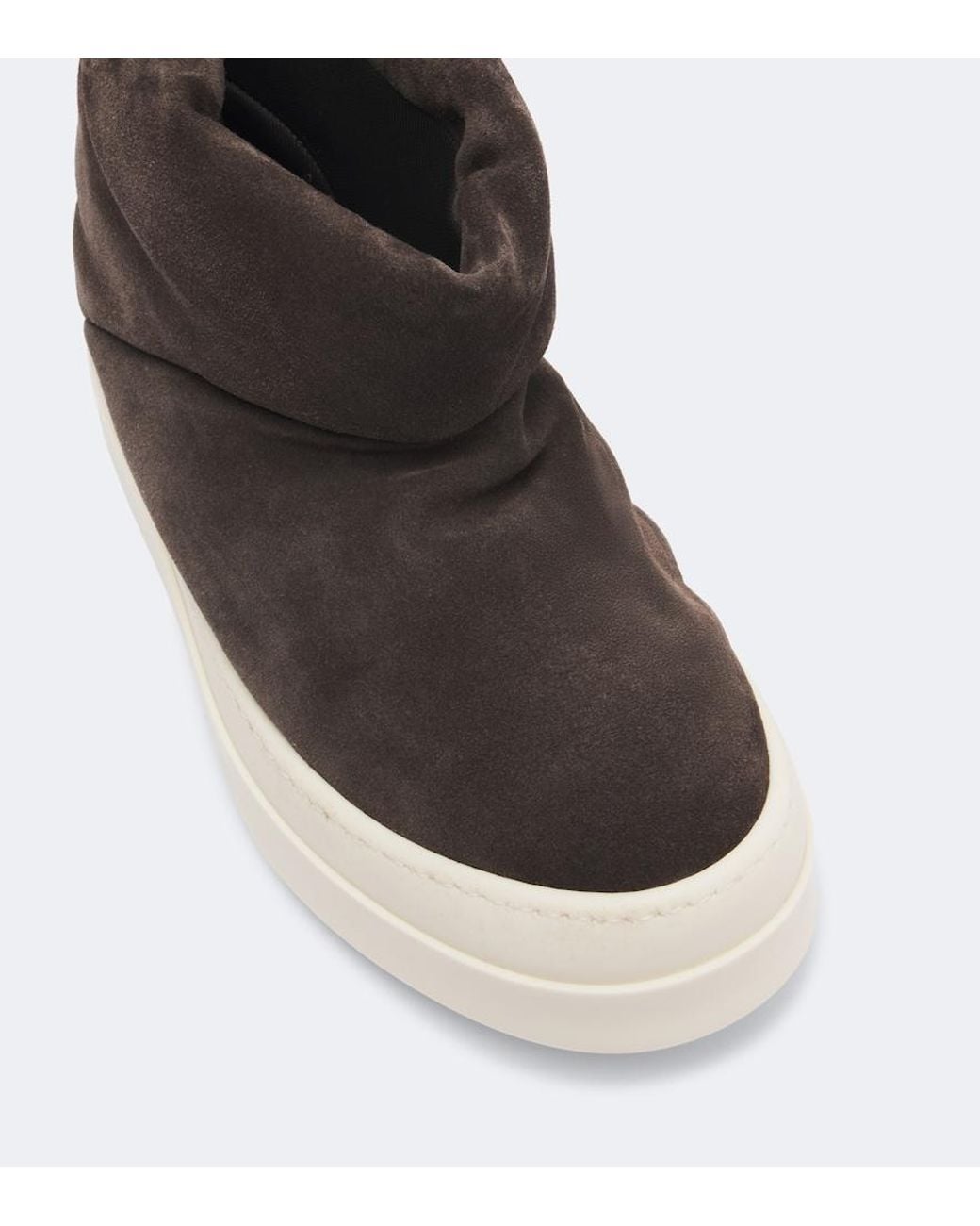Rick Owens Black Mega Bumper Suede Ankle Boots
