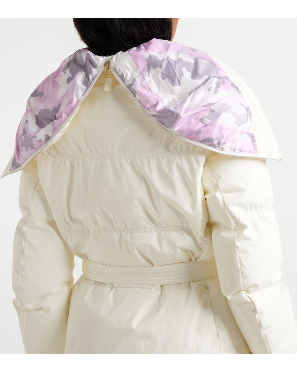 Jet Set White Chamonix Belted Ski Jacket