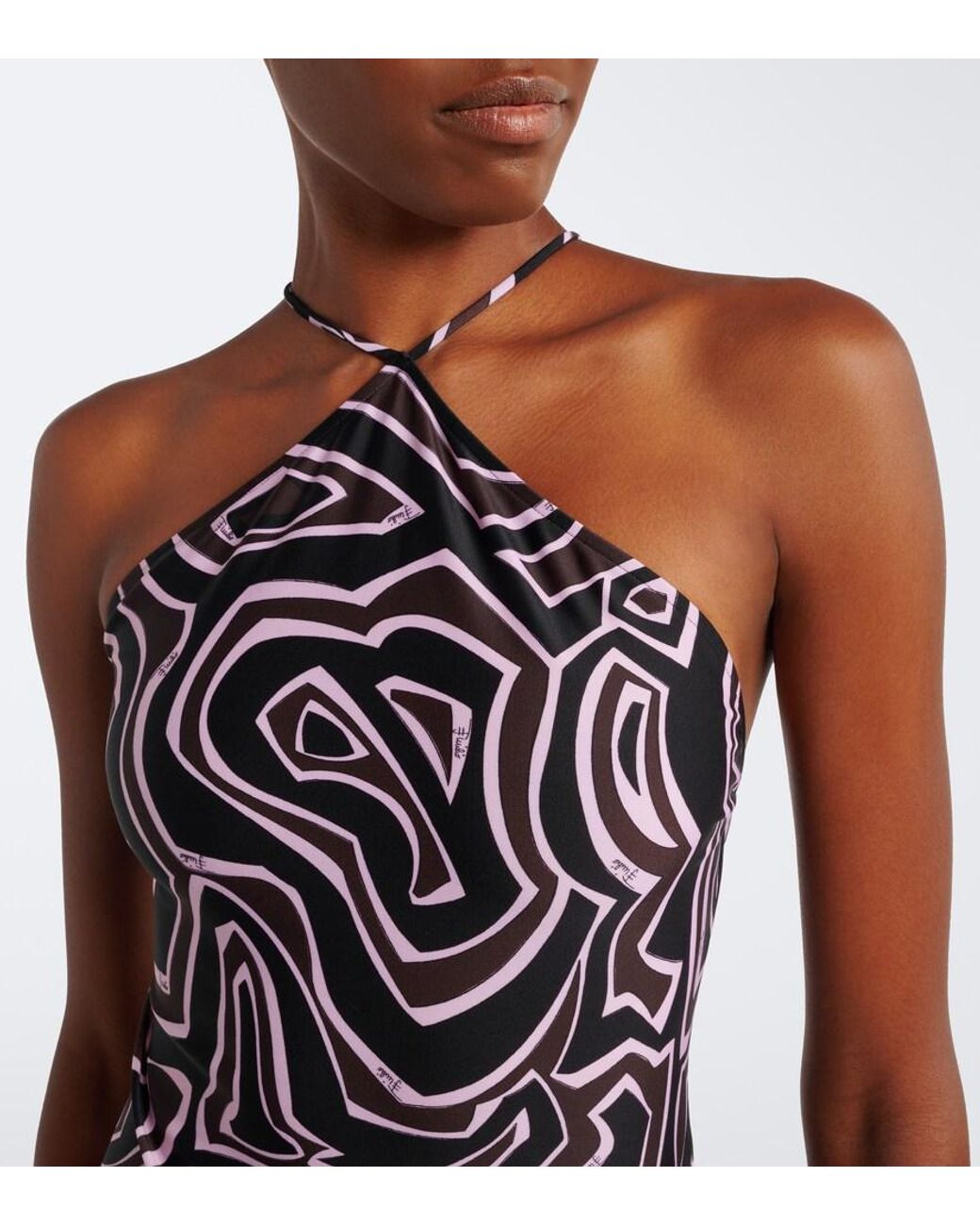 Emilio Pucci White Labirinto Swimsuit