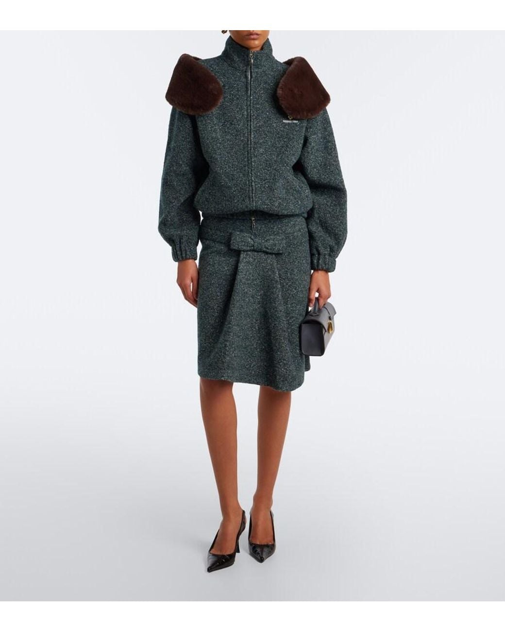 ShuShu/Tong Green Zip-Up Jacket