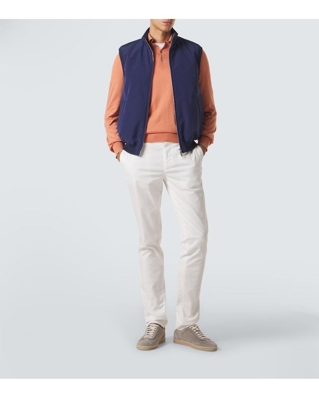 Brunello Cucinelli Blue Padded Technical Vest for men