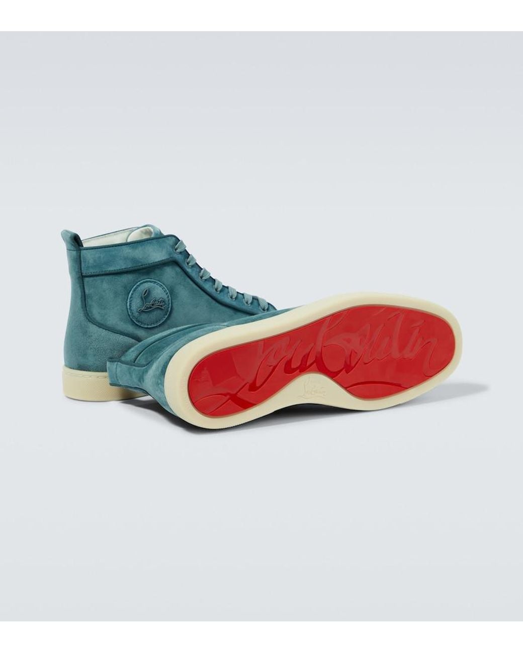 Christian Louboutin Blue Louis Suede Sneakers for men