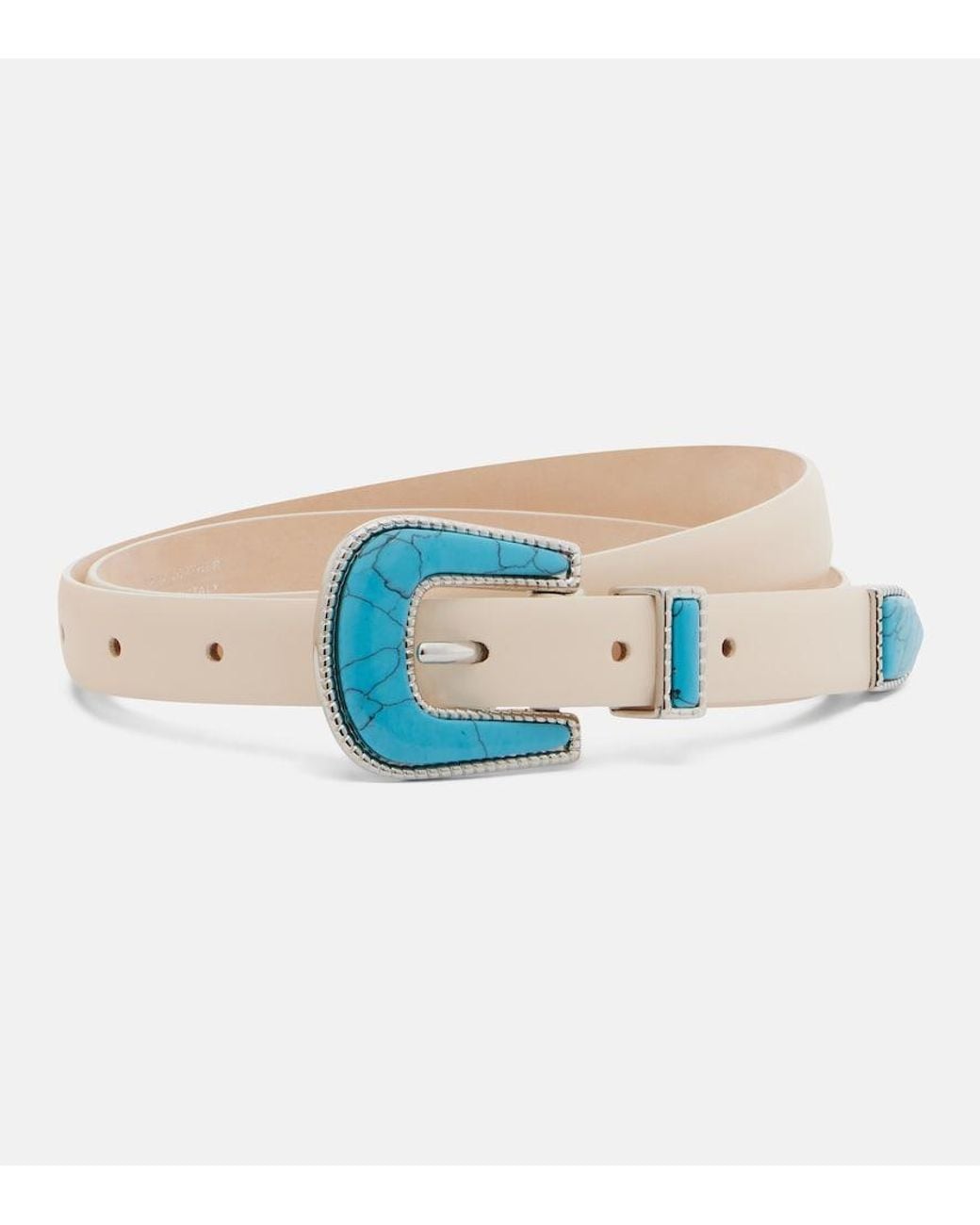 DEHANCHE Blue Travertine Leather Belt