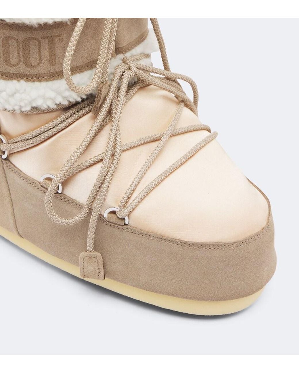 Moon Boot Natural Icon Low Pearly Plus Satin Snow Boots