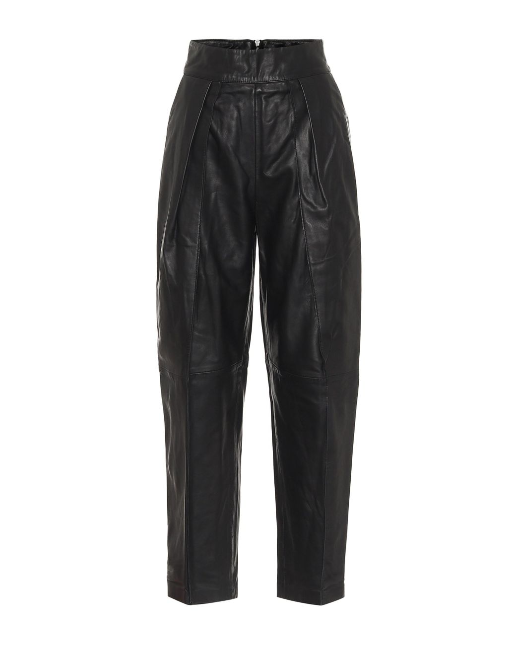 Maticevski High-rise Straight Leather Pants in Black - Lyst