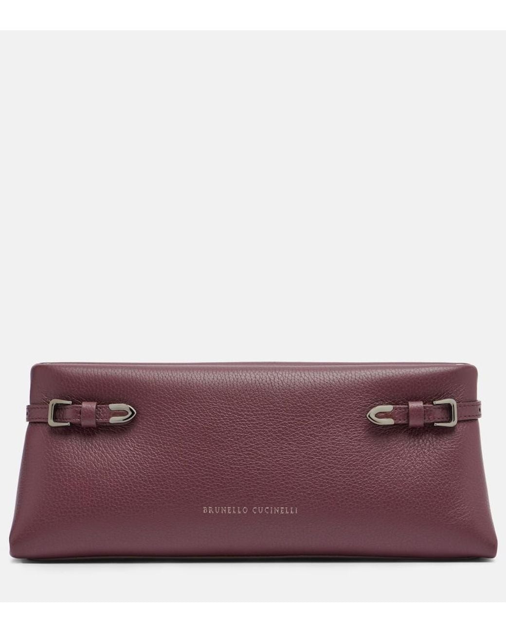 Brunello Cucinelli Purple Small Leather Clutch