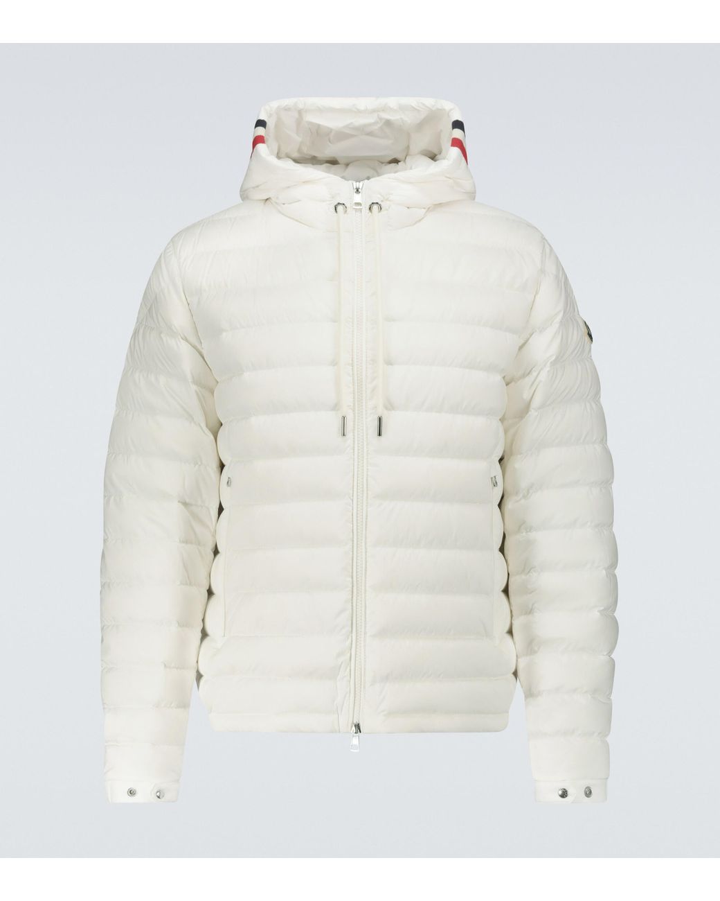 Moncler Eus Hooded Down Jacket in White for Men - Lyst