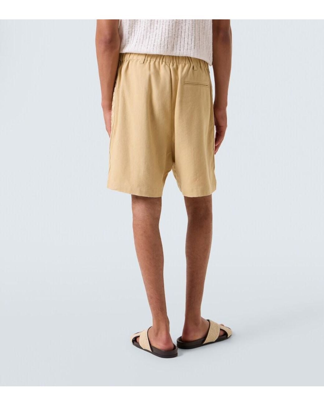 Commas Natural Embroidered Shorts for men