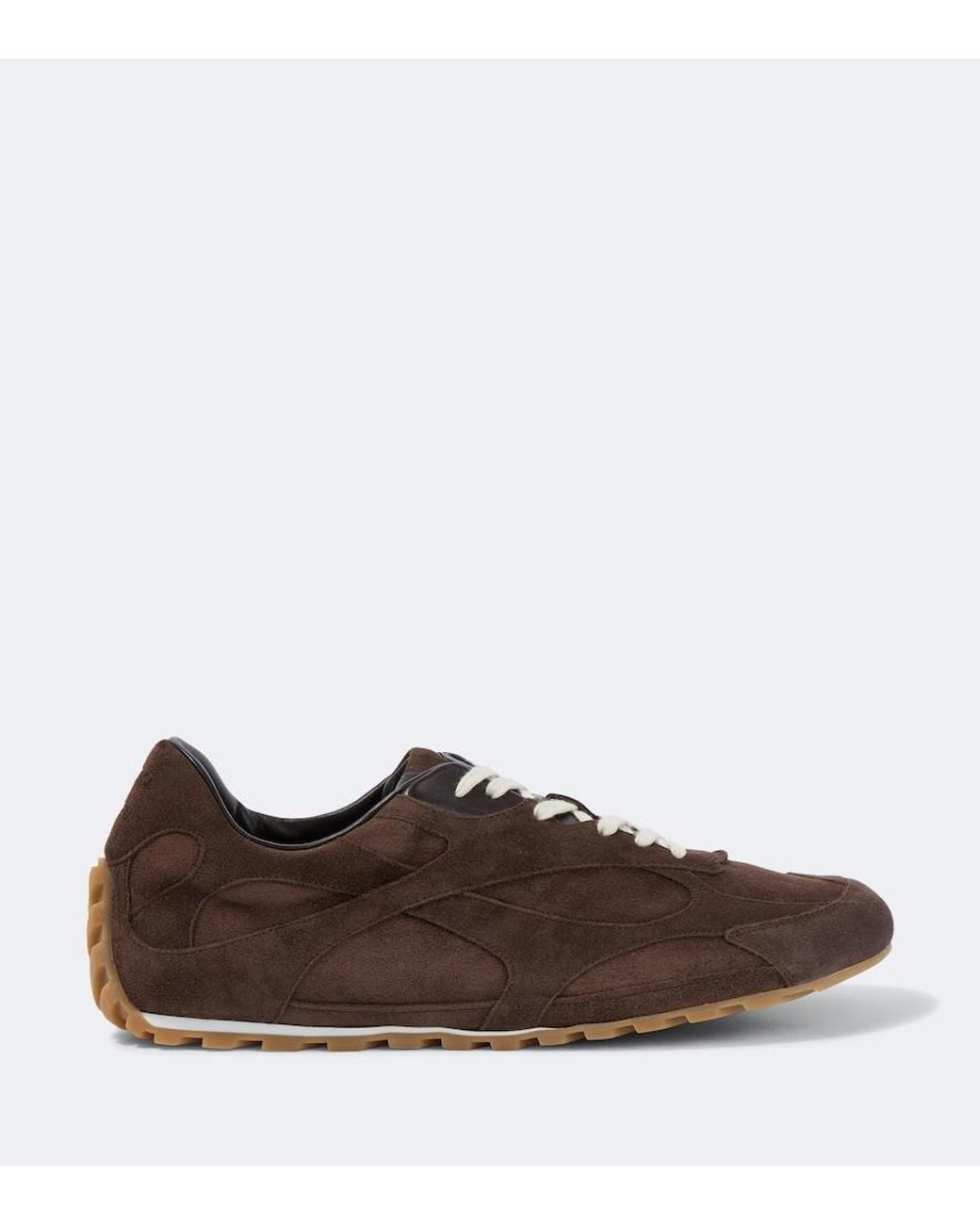 Bottega Veneta Brown Orbit Flash Suede Sneakers for men