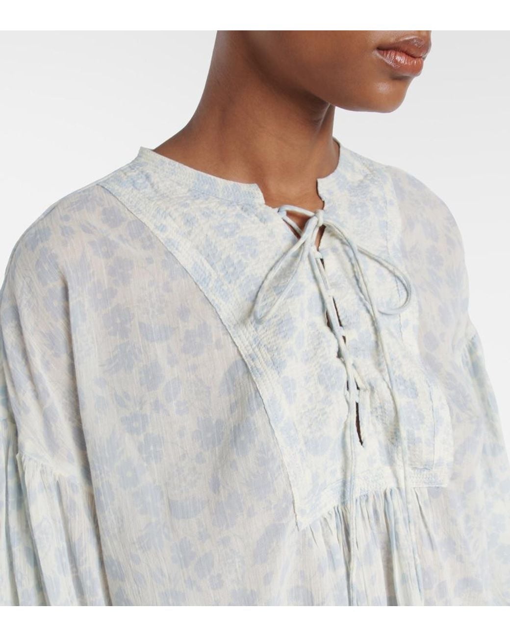 Polo Ralph Lauren White Floral Cotton Blouse