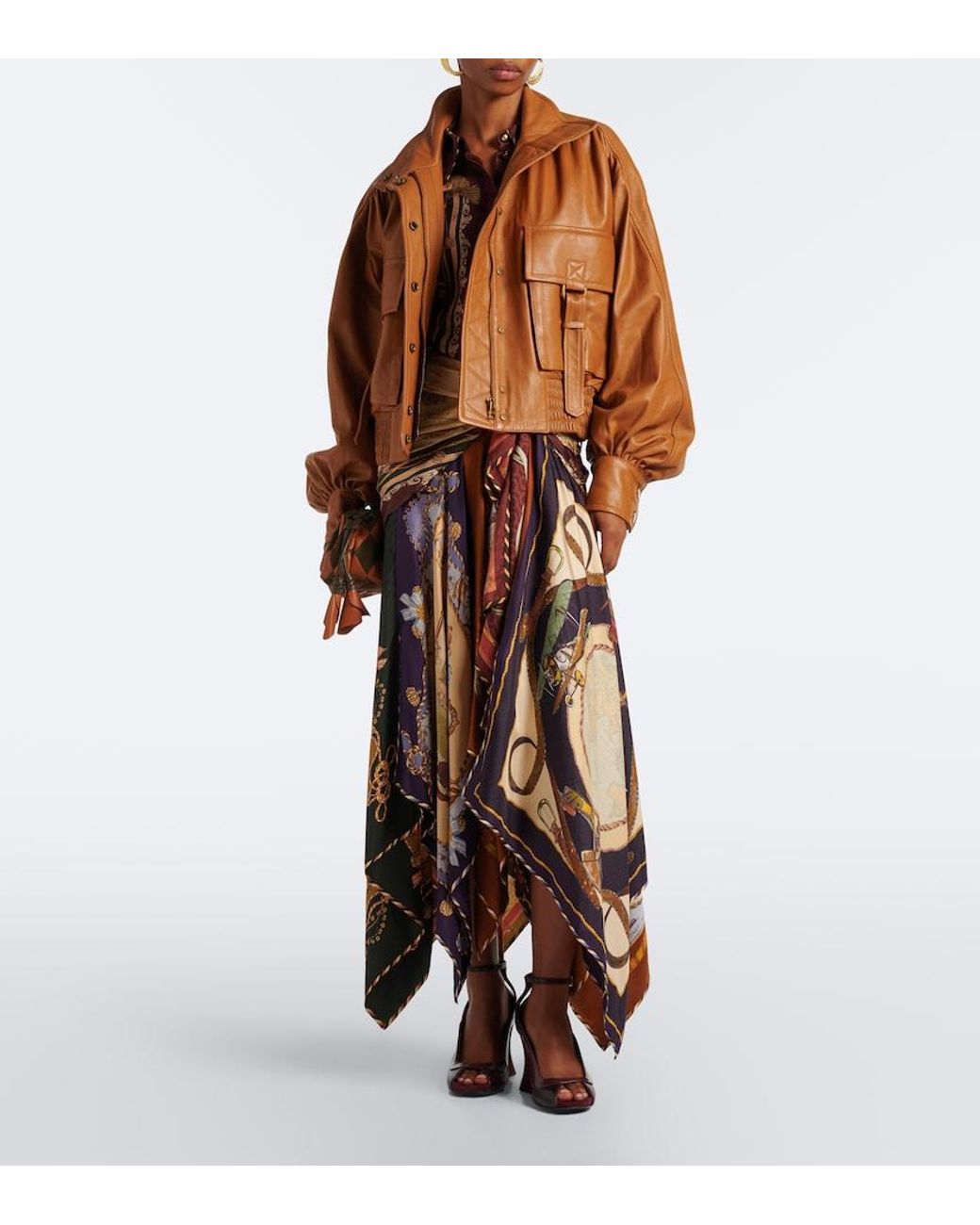 Zimmermann Brown Valiant Leather Jacket
