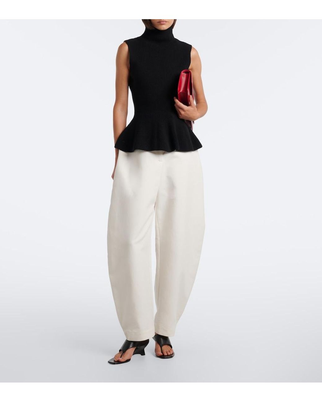 Rohe Black Wool And Cashmere Turtleneck Top