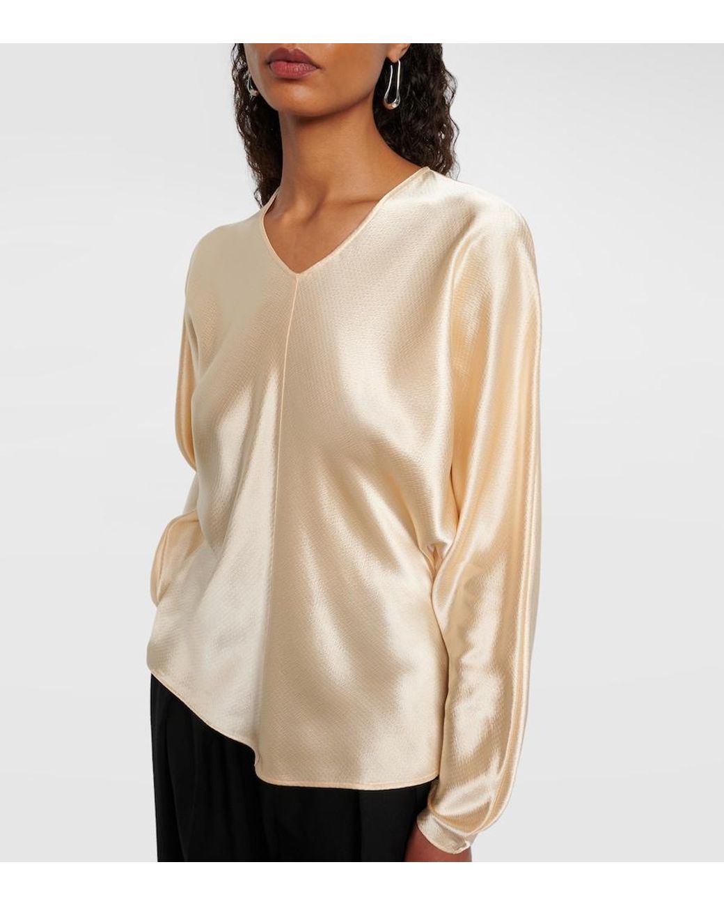 FFORME Natural Gemma Satin Top