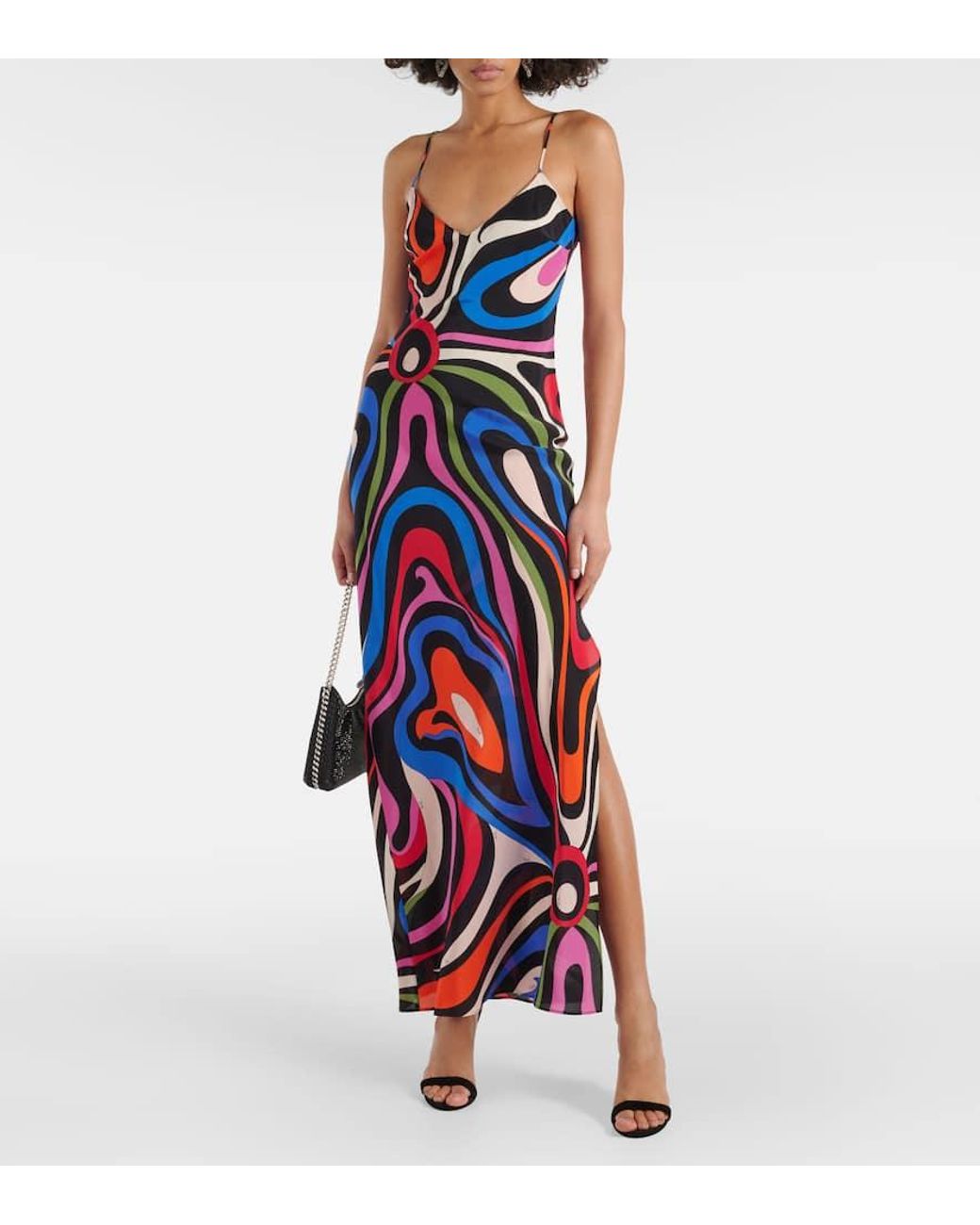 PUCCI プッチ ワンピース Iride silk slip dress986980 PUCCI プッチ ワンピース Iride silk slip dress986980 (PUCCI