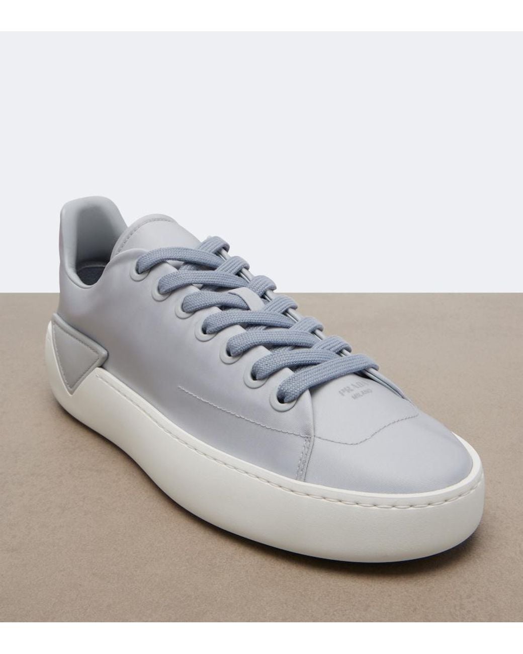 Prada White Court Re-Nylon Sneakers