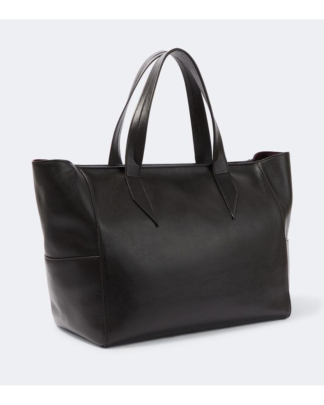 Metier Black Passerby East-West Leather Tote Bag for men