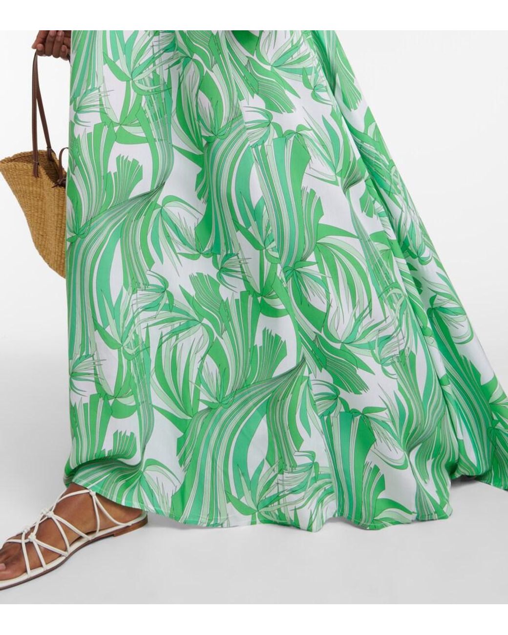 Melissa Odabash Green Arabella Printed Maxi Dress