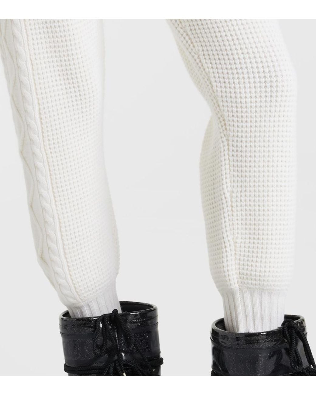 Perfect Moment White Crystal Wool Sweatpants