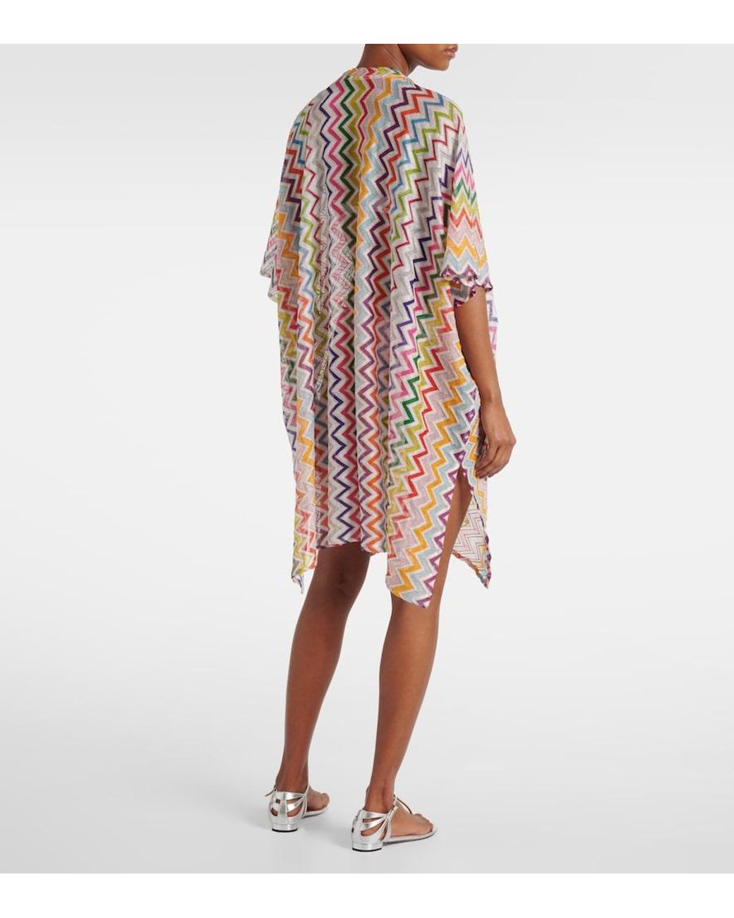 Missoni White Zigzag Semi-Sheer Beach Dress