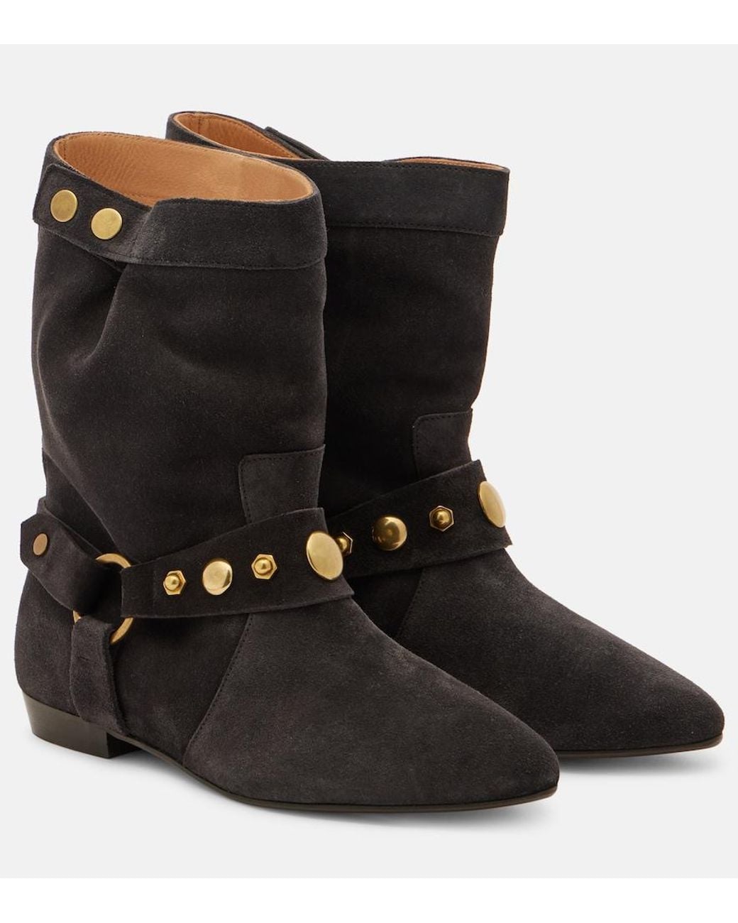 Isabel Marant Black Stania Suede Ankle Boots