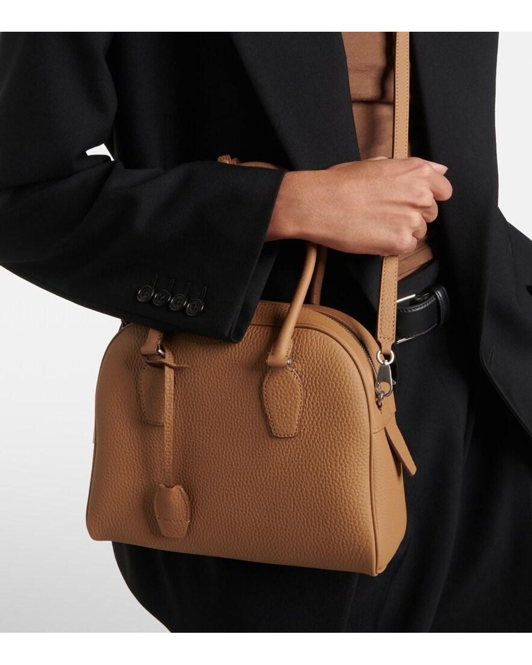 The Row Brown India 10.00 Leather Tote Bag
