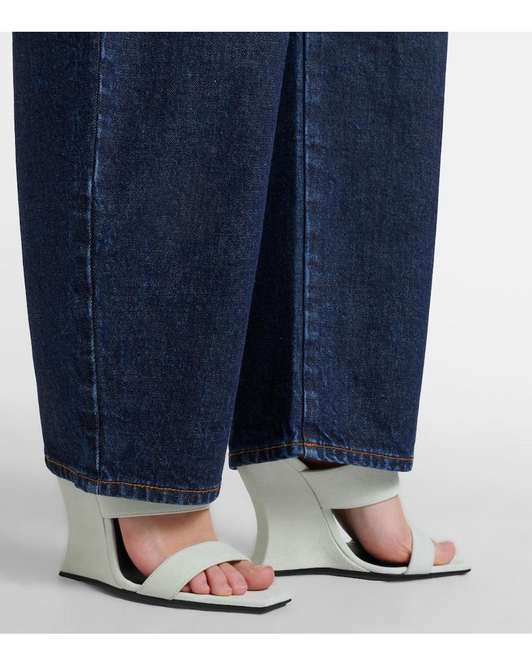Alaïa Metallic Wave 110 Suede Wedge Mules