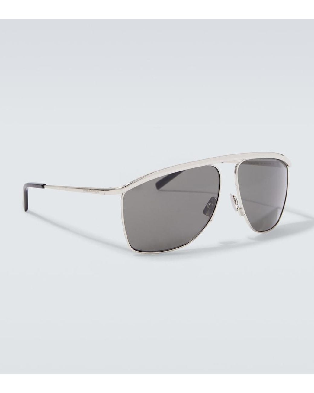 Saint Laurent Gray Sl 820 Victoire Aviator Sunglasses for men