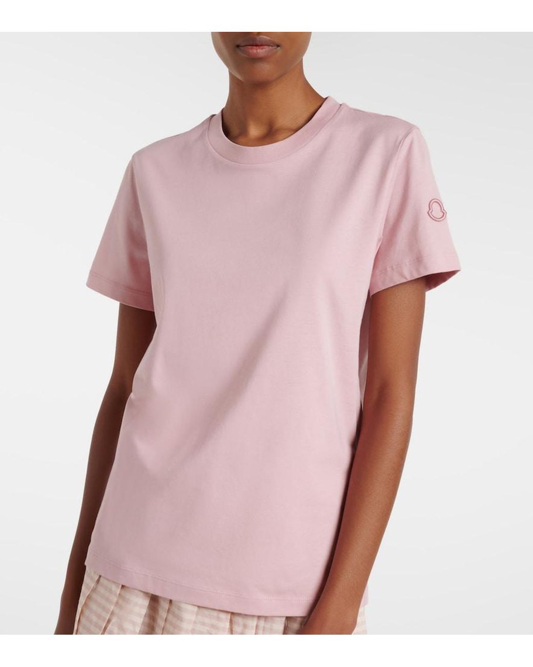 Moncler Pink Cotton Jersey T-Shirt