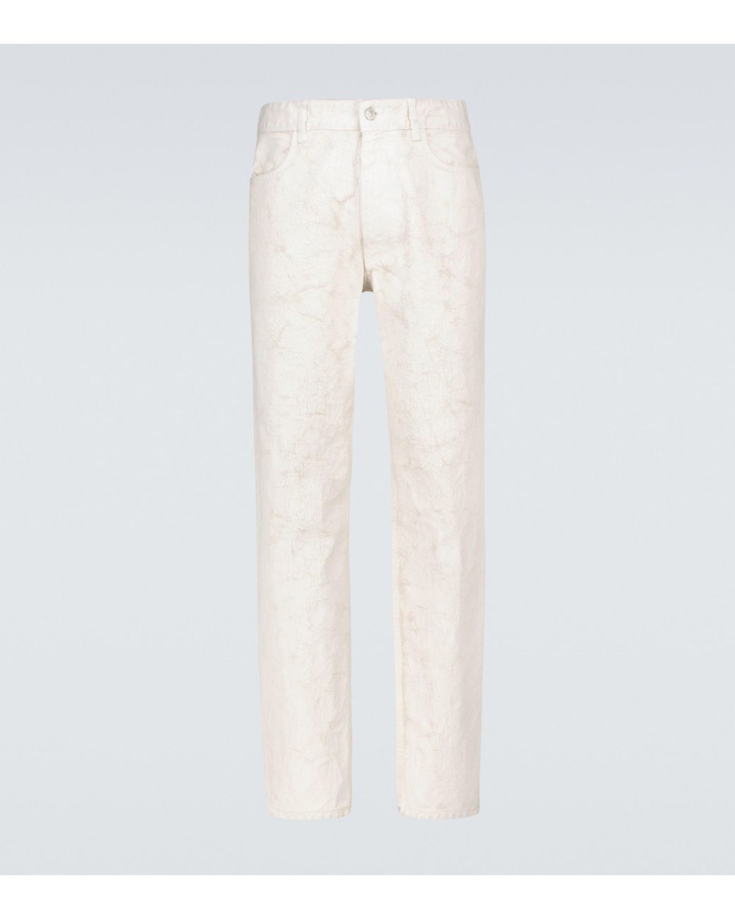 Givenchy Crackled Painted Jeans in White for Men | Lyst