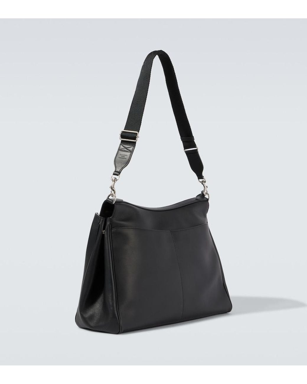 Balenciaga Black Rodeo Leather Messenger Bag for men