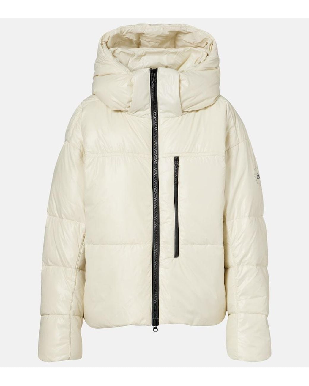 Adidas By Stella McCartney Natural Hooded Cropped Jacket