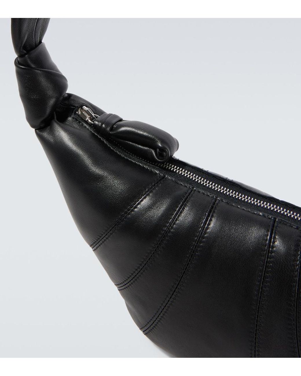 Lemaire Black Croissant Small Leather Shoulder Bag for men